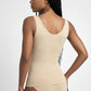 CAMISETA MODELADORA SIN COSTURA BEIGE DE MUJER