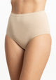 CALZÓN DE MUJER TIRO ALTO DE ALGODÓN BEIGE