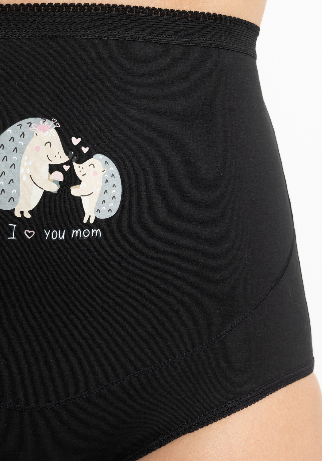 CALZÓN MATERNAL TIRO DEALTO NEGRO DE MUJER
