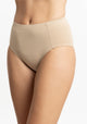 CALZÓN TIRO ALTO DE ALGODÓN BEIGE DE MUJER