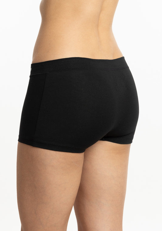 BÓXER DE ALGODÓN NEGRO DE MUJER