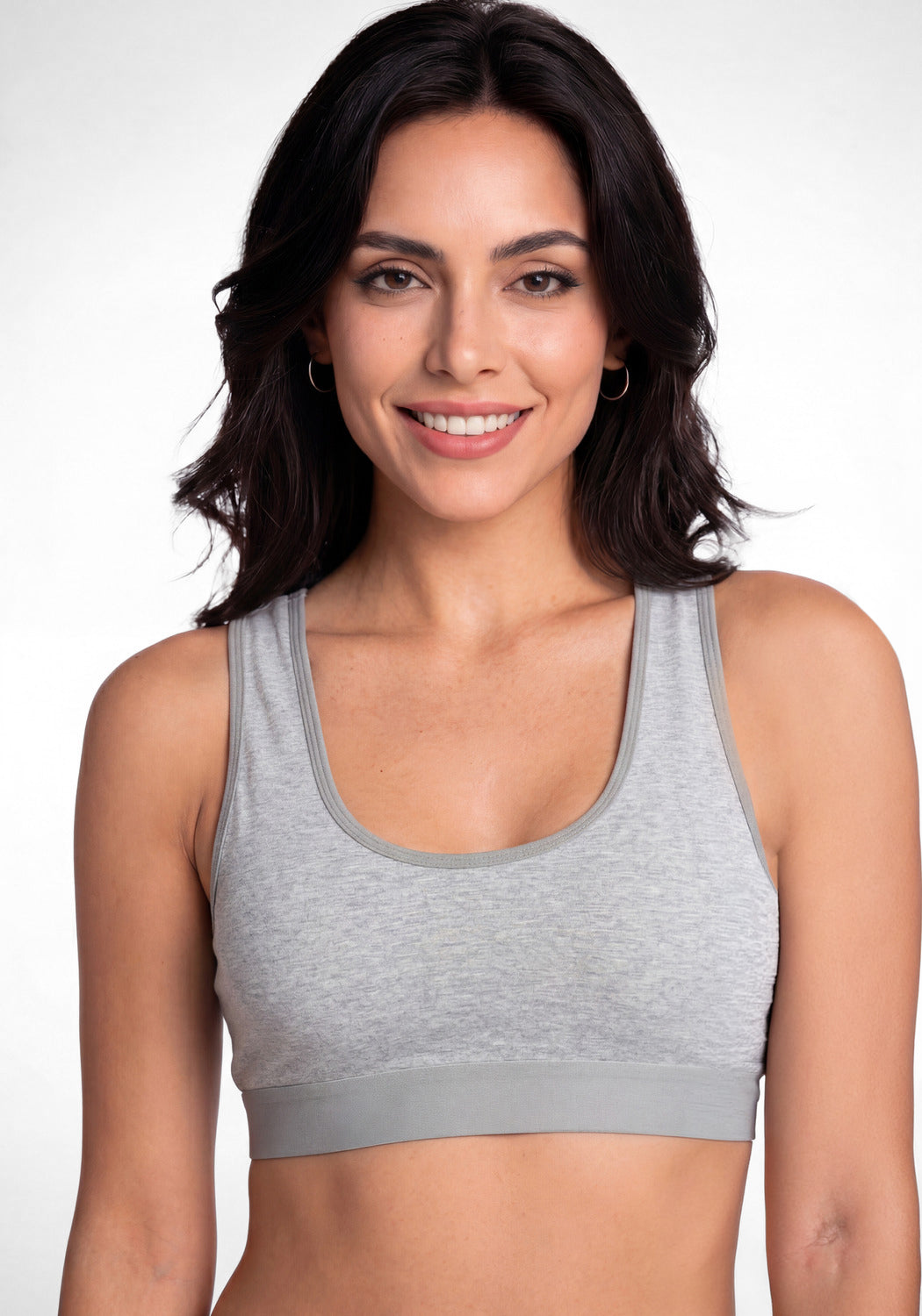 PETO DE ALGODÓN GRIS DE MUJER