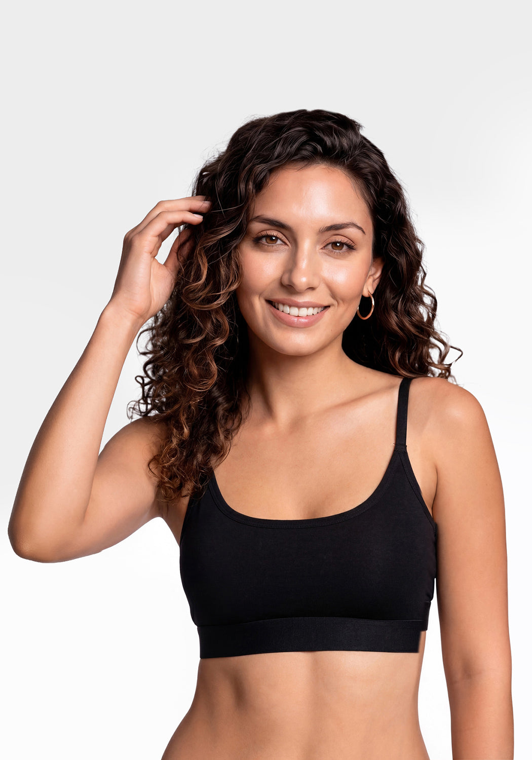 PETO DE ALGODÓN NEGRO DE MUJER