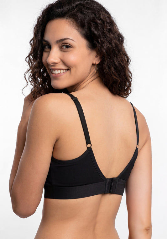 PETO DE ALGODÓN NEGRO DE MUJER