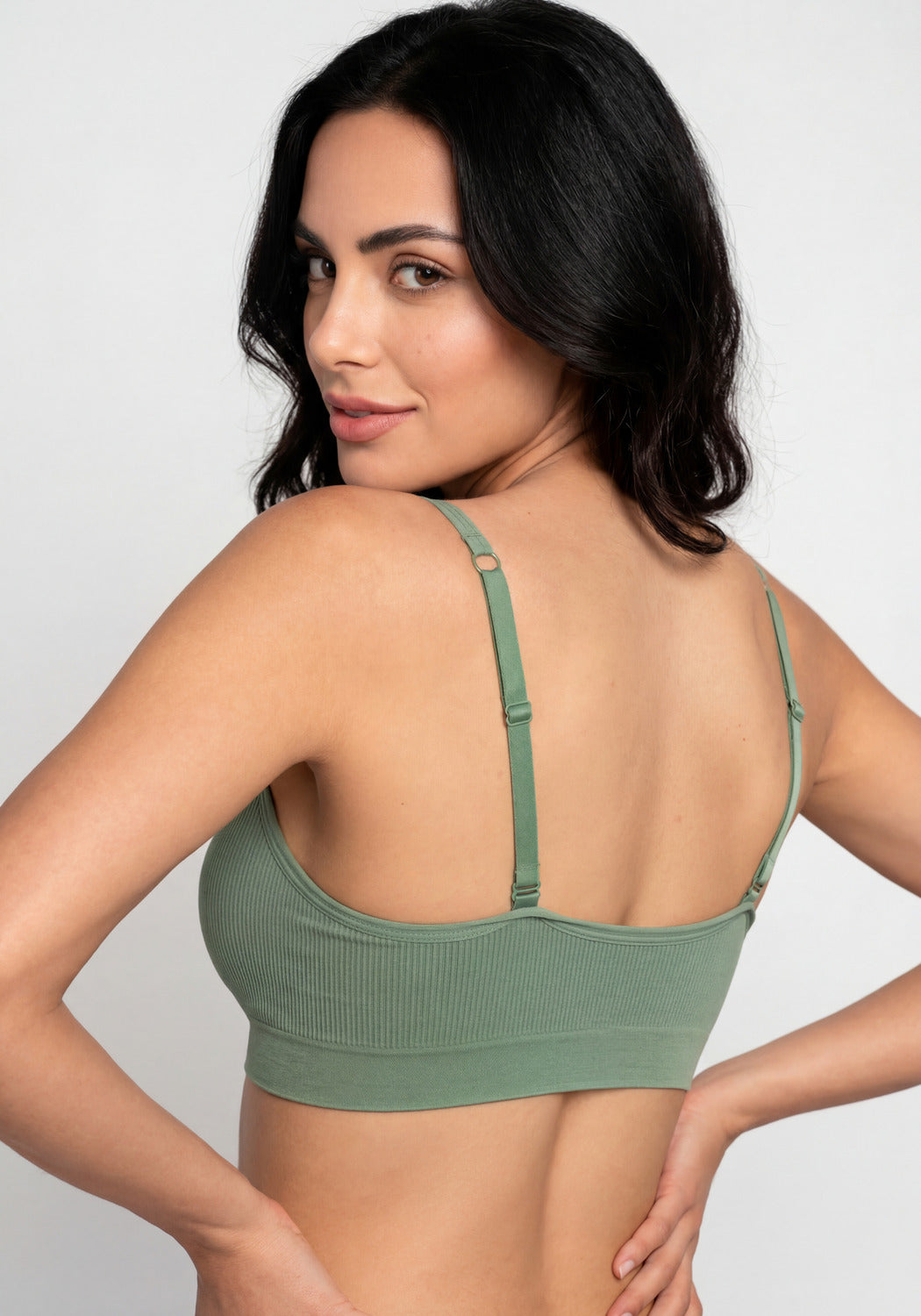 PETO SIN COSTURA VERDE DE MUJER