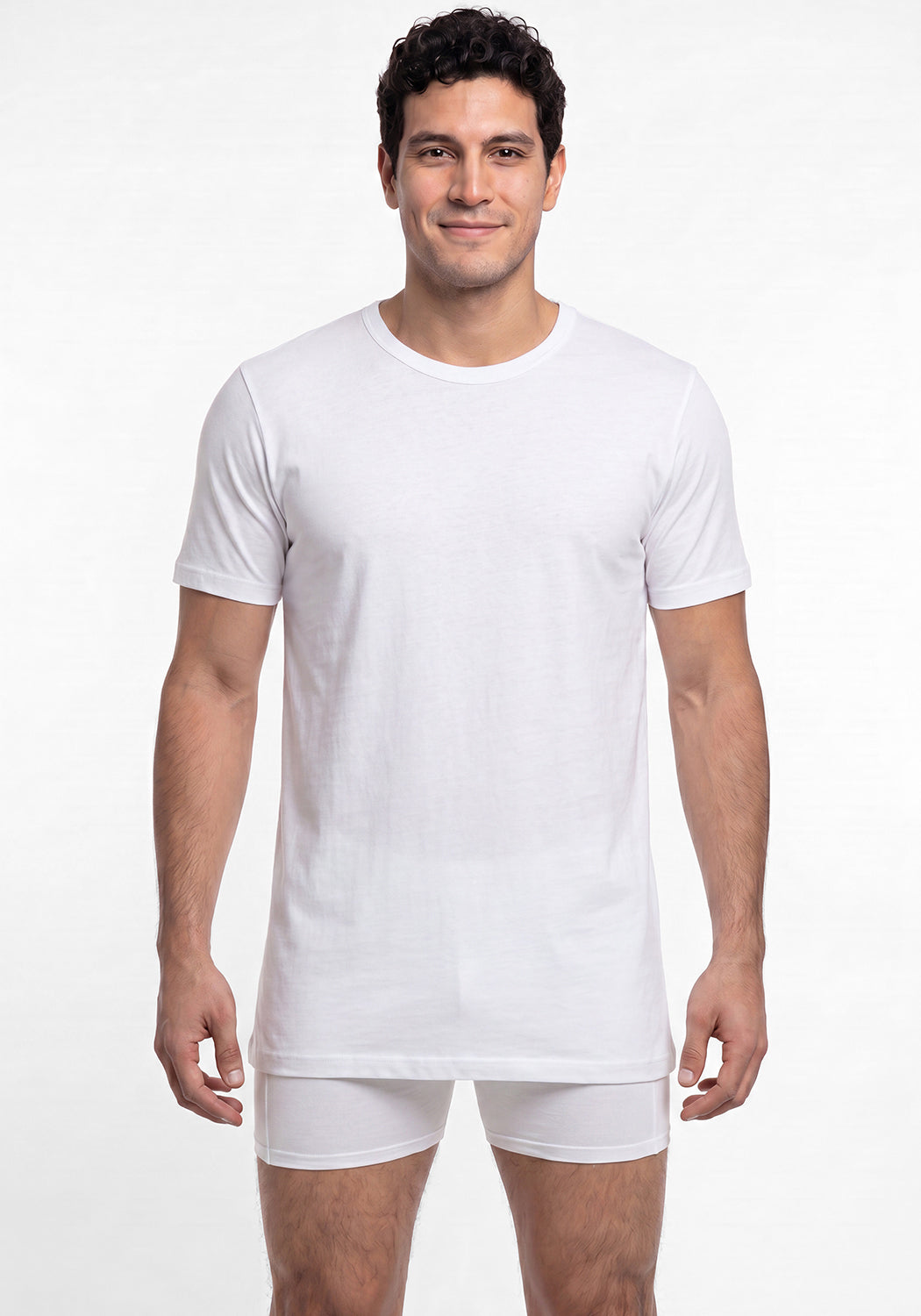 CAMISETA DE MANGA CORTA ALGODÓN BLANCO DE HOMBRE