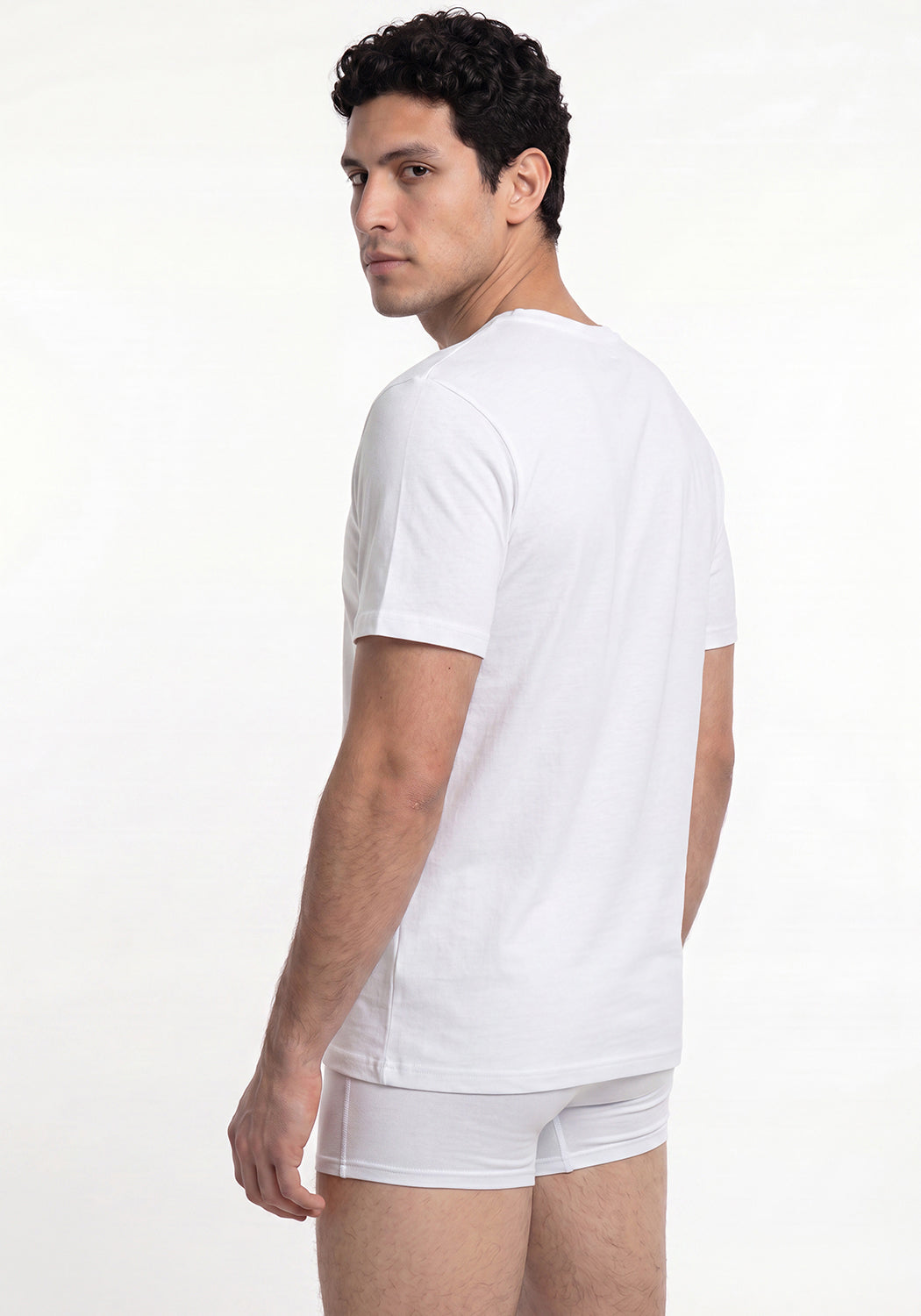 CAMISETA DE MANGA CORTA ALGODÓN BLANCO DE HOMBRE