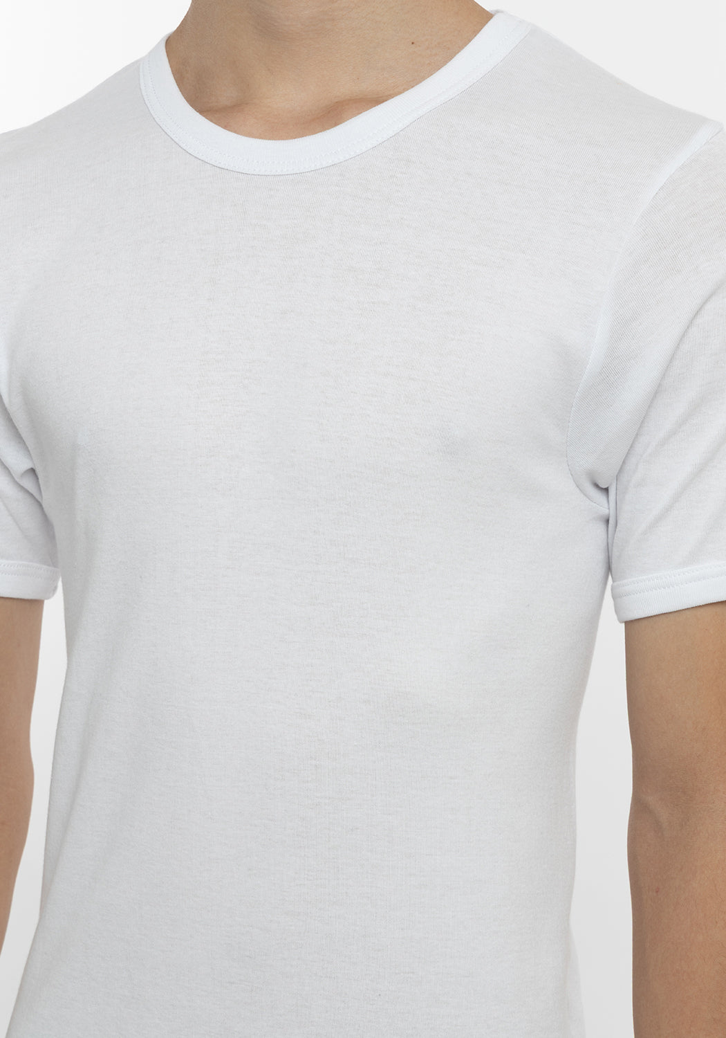 CAMISETA DE MANGA CORTA ALGODÓN BLANCO DE HOMBRE