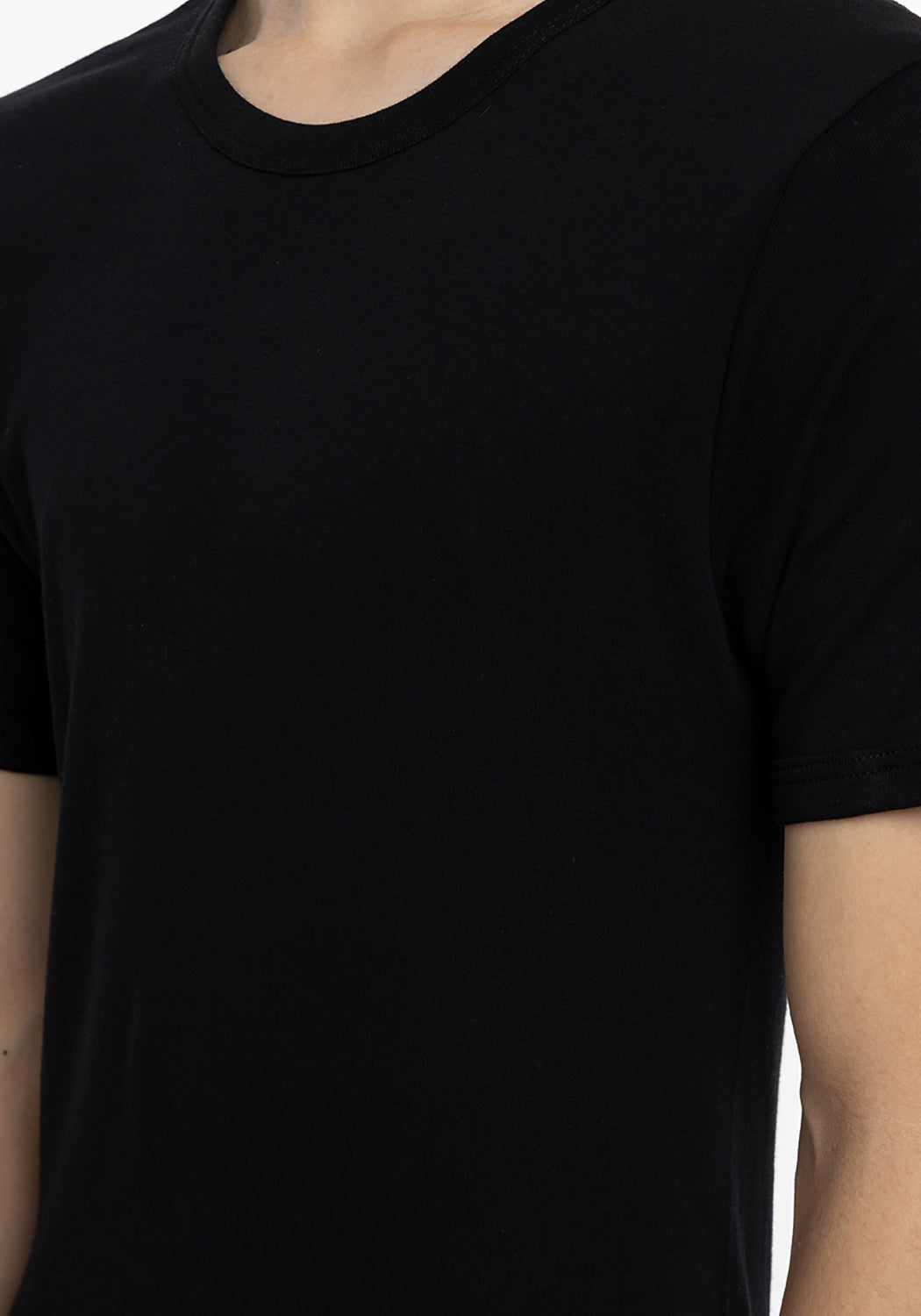 CAMISETA DE MANGA CORTA ALGODÓN NEGRO DE HOMBRE