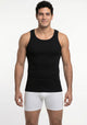 CAMISETA DE SIN MANGA ALGODÓN NEGRO DE HOMBRE