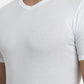 CAMISETA DE MANGA CORTA ESCOTE EN V ALGODÓN BLANCO DE HOMBRE