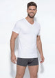 CAMISETA MANGA CORTA ESCOTE V ALGODON