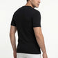 CAMISETA DE MANGA CORTA ESCOTE EN V ALGODÓN NEGRO DE HOMBRE