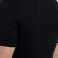 CAMISETA DE MANGA CORTA ESCOTE EN V ALGODÓN NEGRO DE HOMBRE