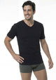 CAMISETA MANGA CORTA ESCOTE V ALGODON