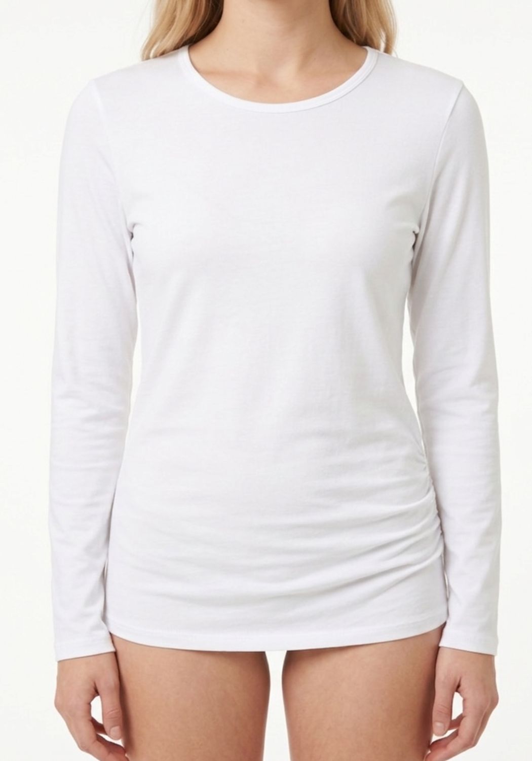 CAMISETA MANGA LARGA SUPER SOFT BLANCO MUJER