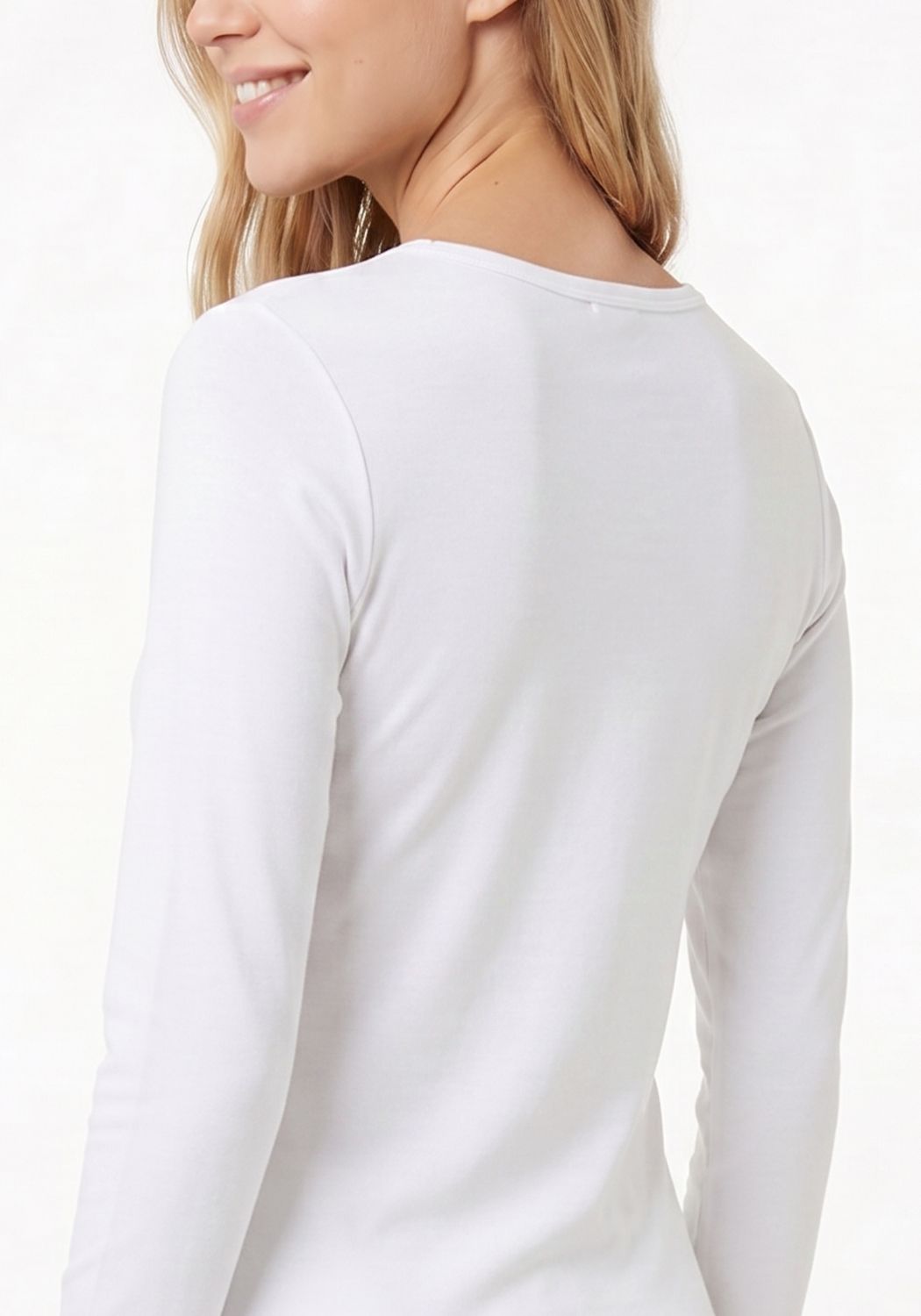 CAMISETA MANGA LARGA SUPER SOFT BLANCO MUJER