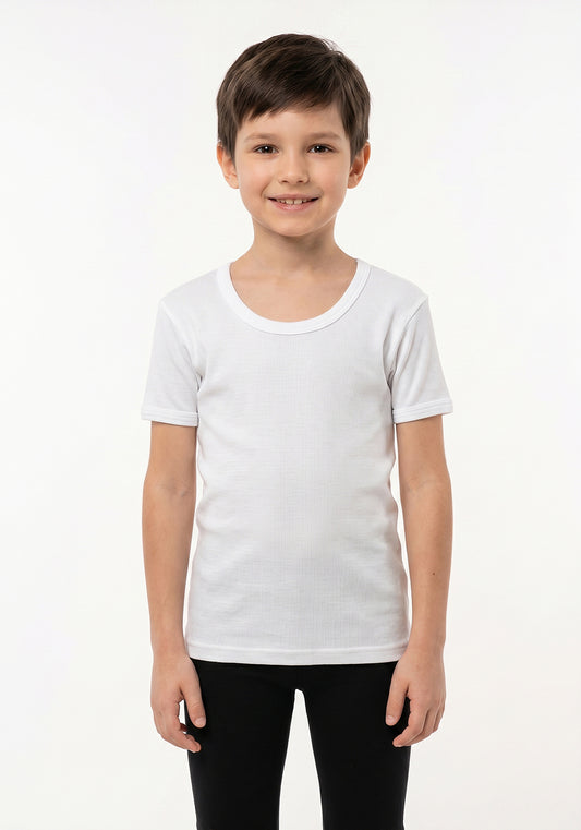 CAMISETA MANGA CORTA UNISEX ALGODÓN BLANCO DE UNISEX