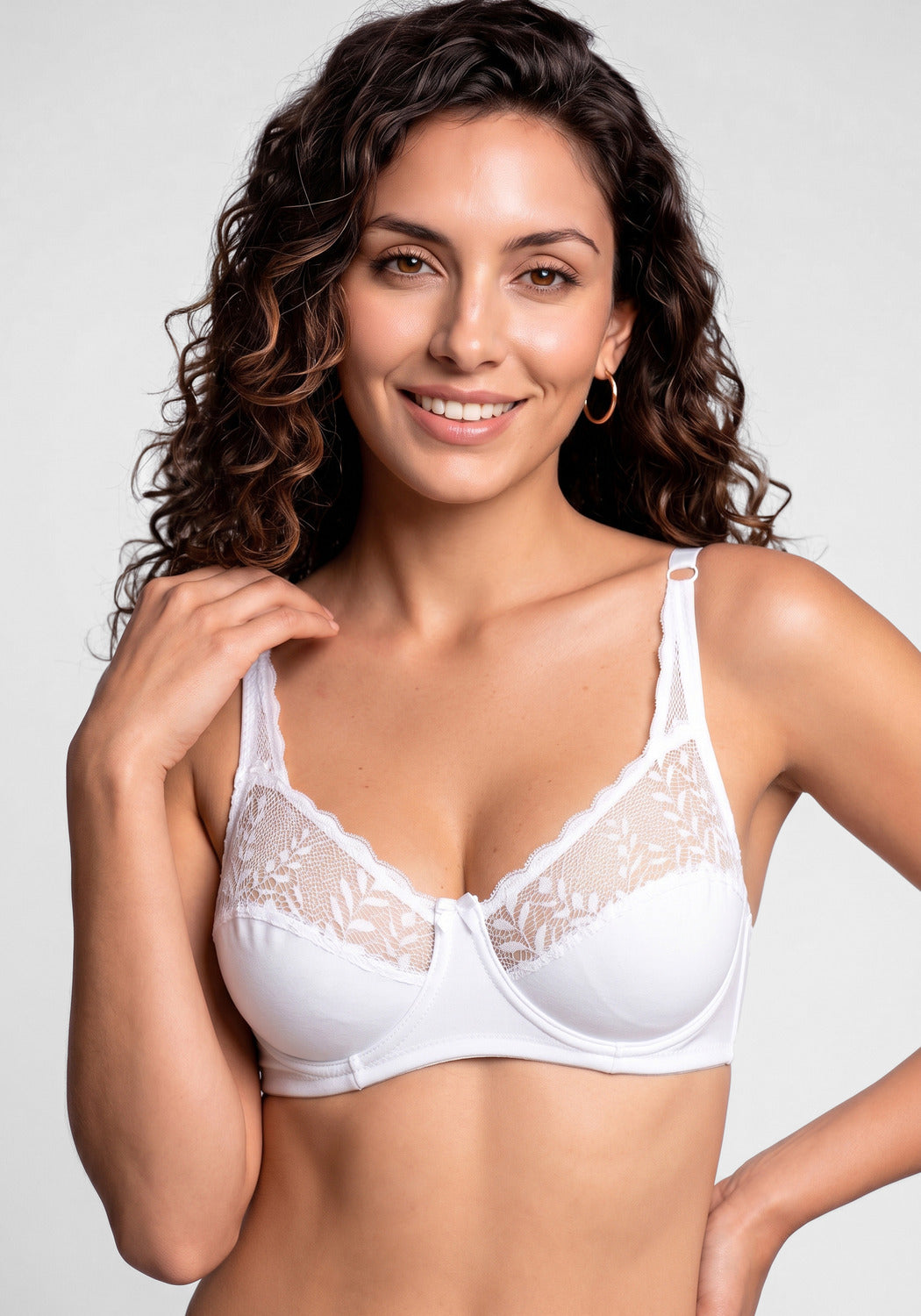 SOSTÉN DE ALGODÓN BLANCO DE MUJER
