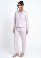 PIJAMA ALGODON RAYAS VERTICALES ROSADO MUJER