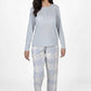 PIJAMA POLIESTER CELESTE MUJER