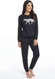 PIJAMA ALGODON NEGRO MUJER