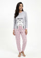 PIJAMA ALGODON GRIS MUJER