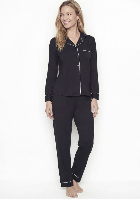 PIJAMA NEGRO ALGODON