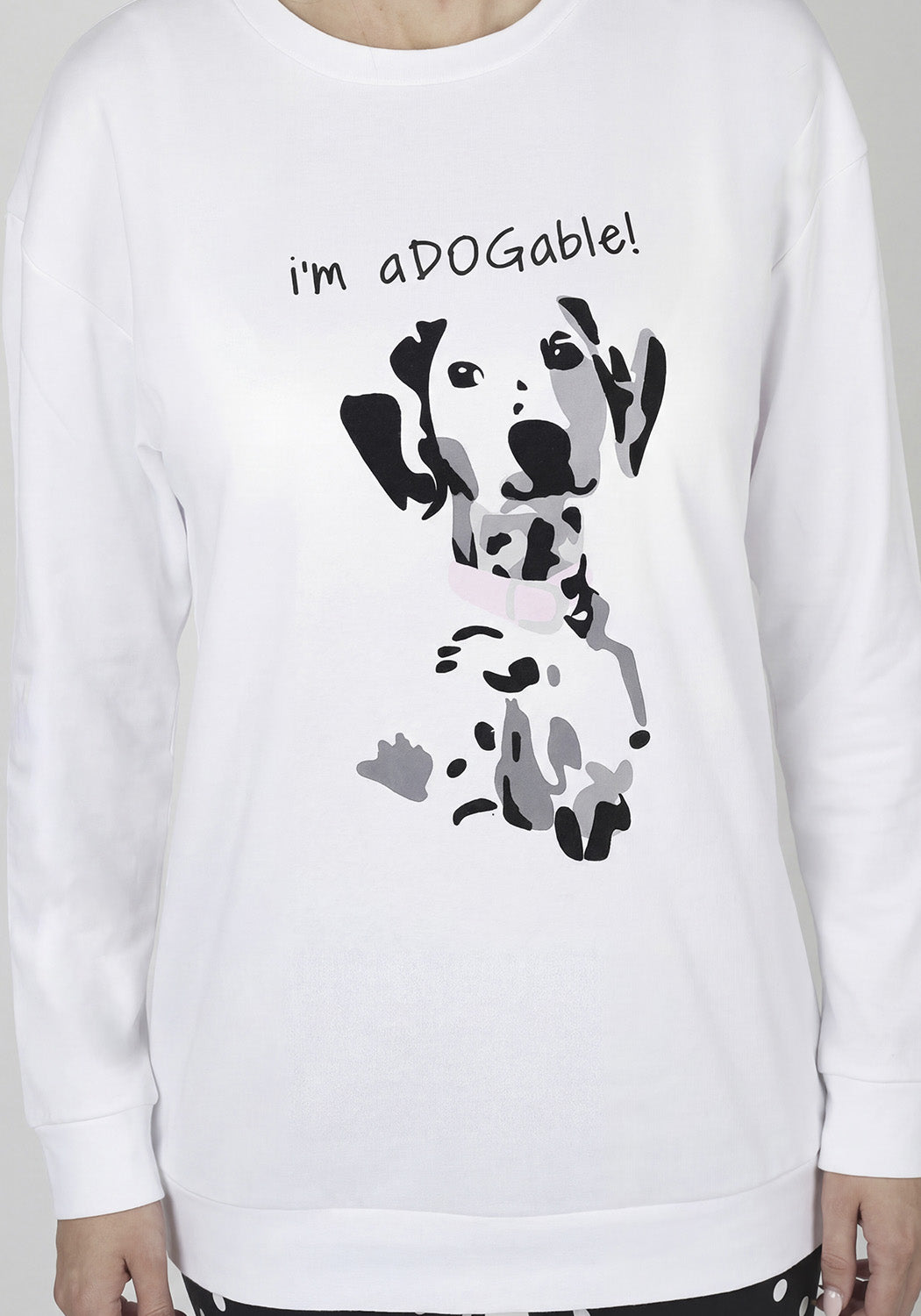 PIJAMA ALGODON BLANCO MUJER