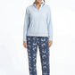 PIJAMA POLAR AZUL MUJER
