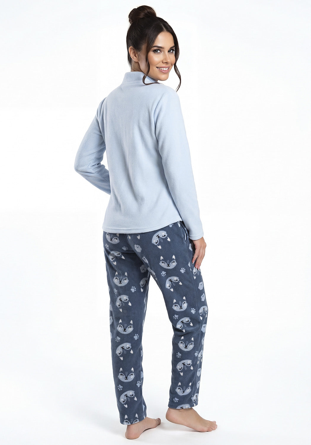 PIJAMA POLAR AZUL MUJER