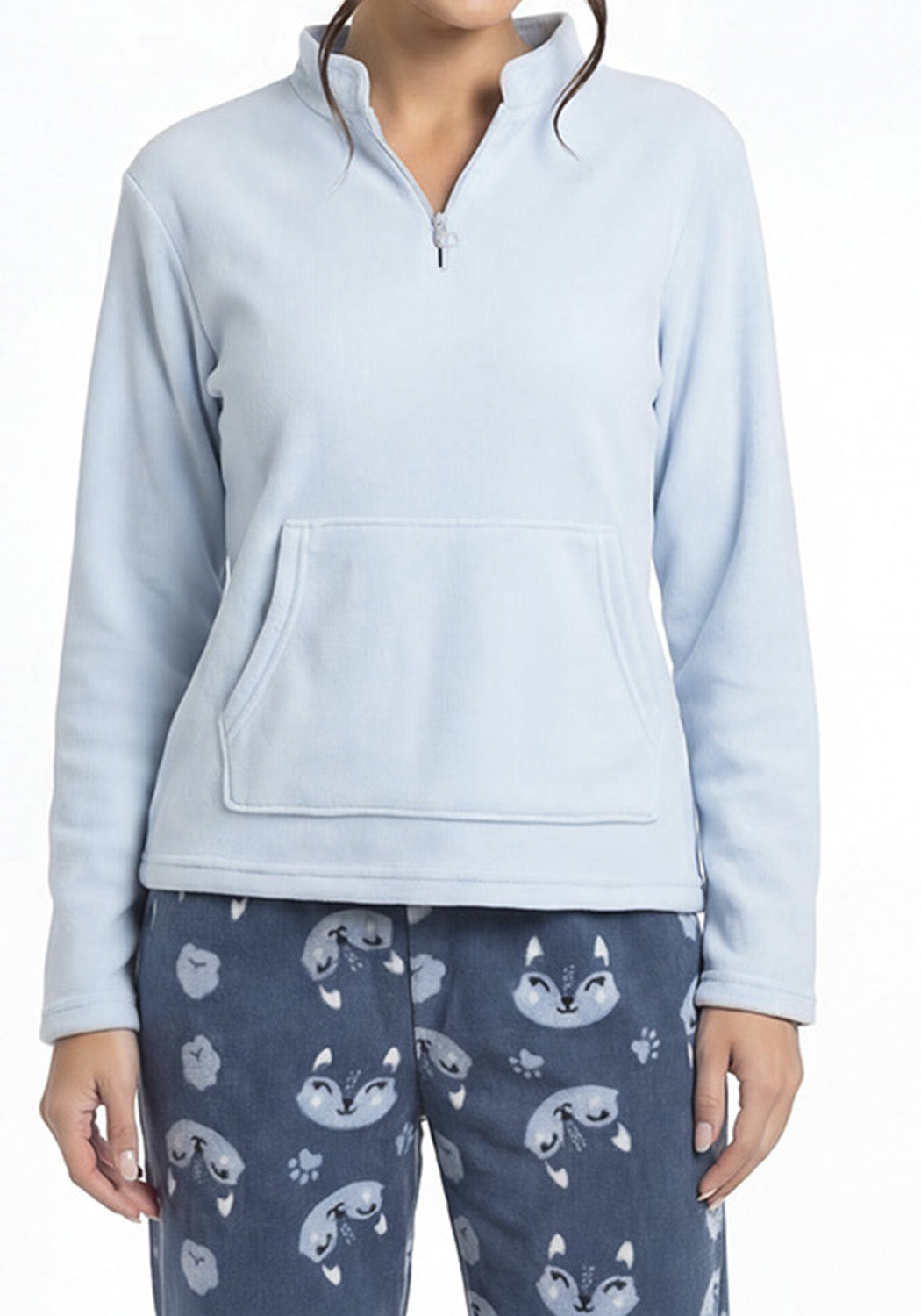 PIJAMA POLAR AZUL MUJER
