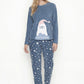 PIJAMA POLAR ESMPADO AZUL MUJER