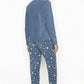 PIJAMA POLAR ESMPADO AZUL MUJER