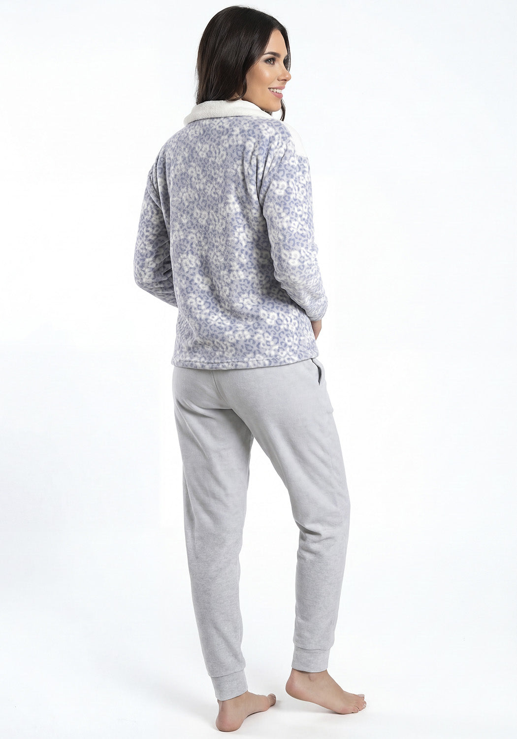 PIJAMA CORAL FLEECE AZUL MUJER