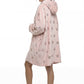 PONCHO CON CAPUCHA CORAL FLEECE ROSADO MUJER
