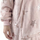 PONCHO CON CAPUCHA CORAL FLEECE ROSADO MUJER