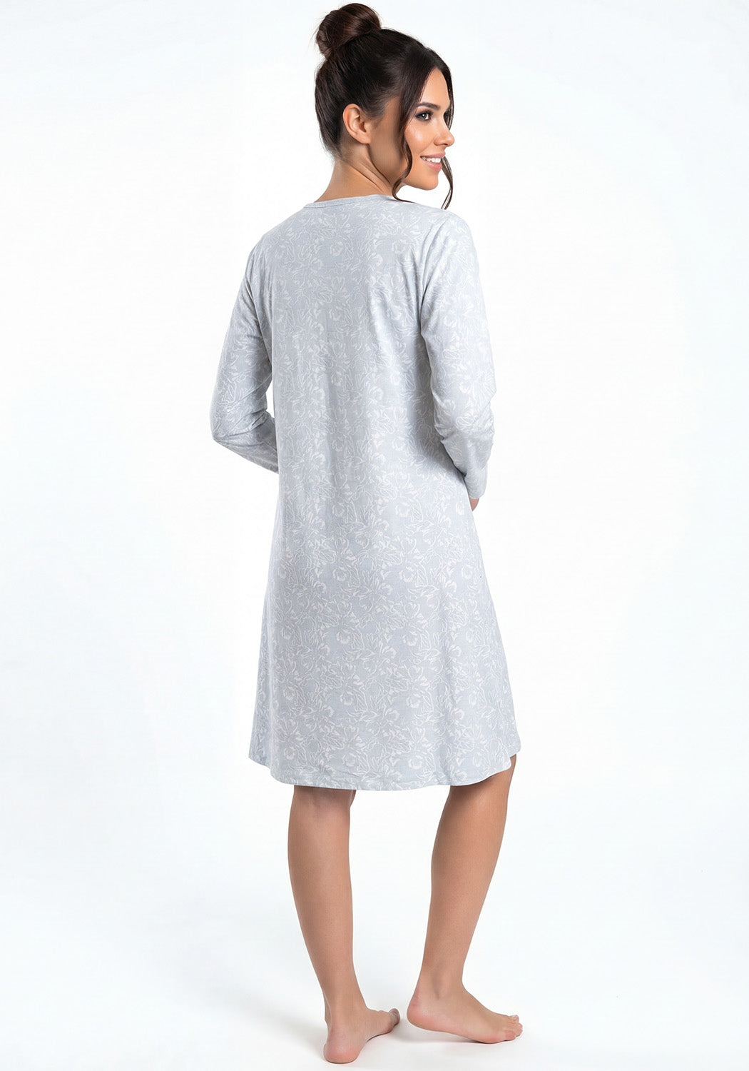 CAMISA ALGODON GRIS MUJER