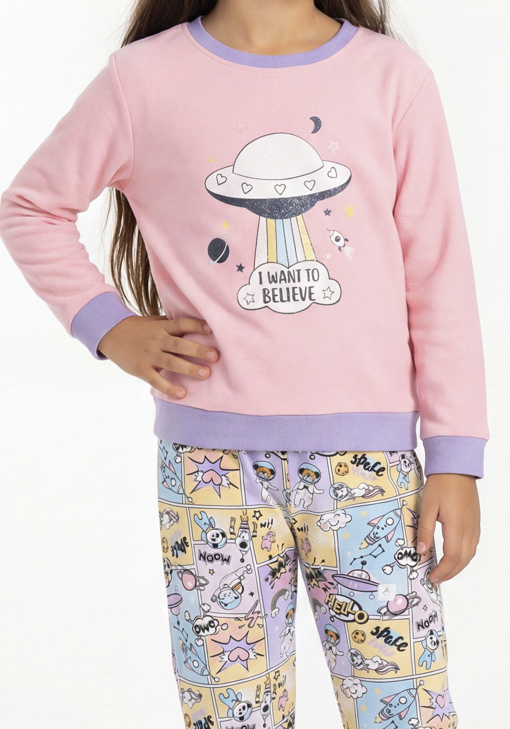 PIJAMA ALGODON ROSADO KIDS MUJER