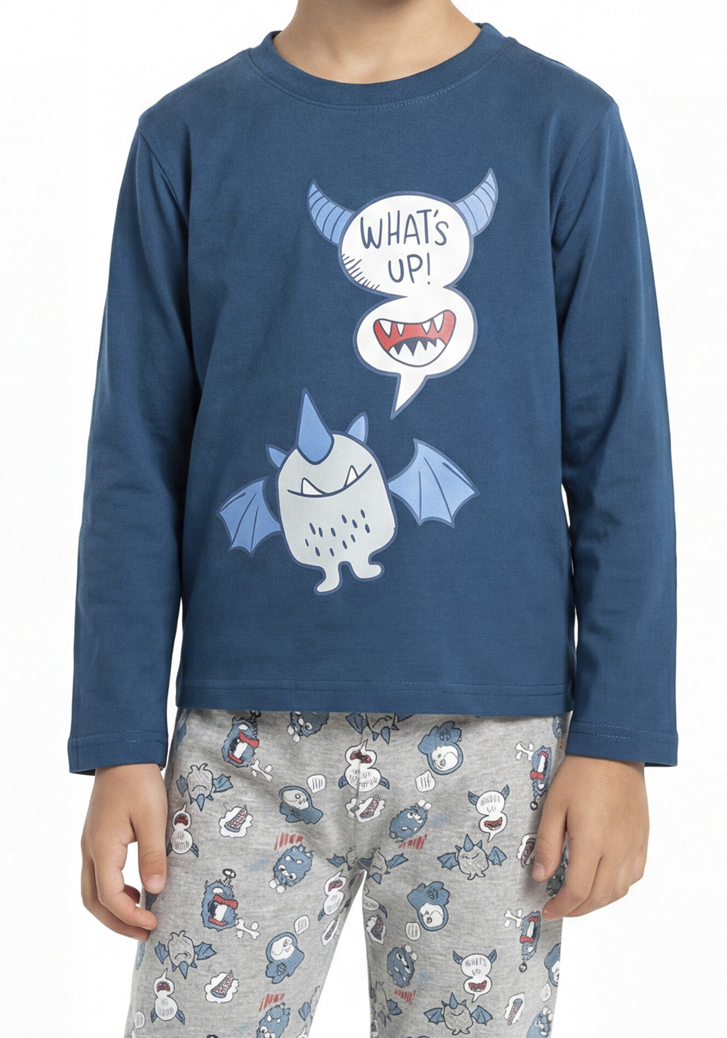 PIJAMA ALGODON AZUL KIDS HOMBRE