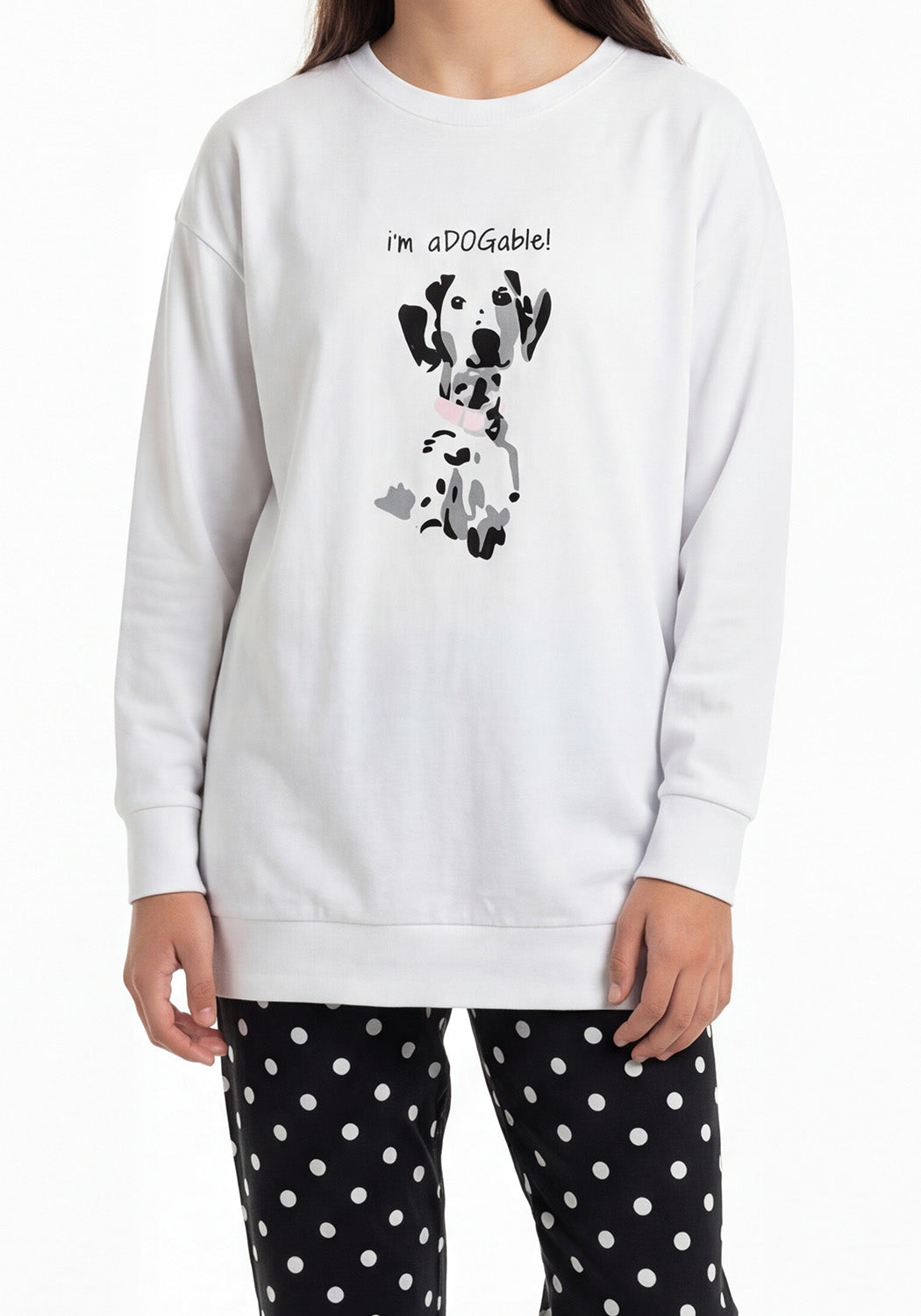 PIJAMA ALGODON BLANCO TEENS MUJER