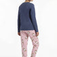 PIJAMA ALGODON AZUL TEENS MUJER