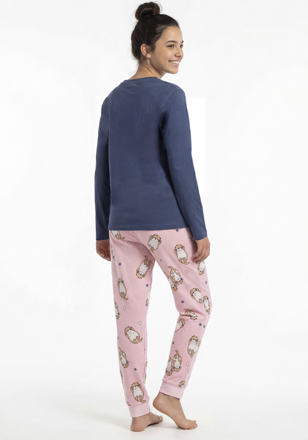 PIJAMA ALGODON AZUL TEENS MUJER