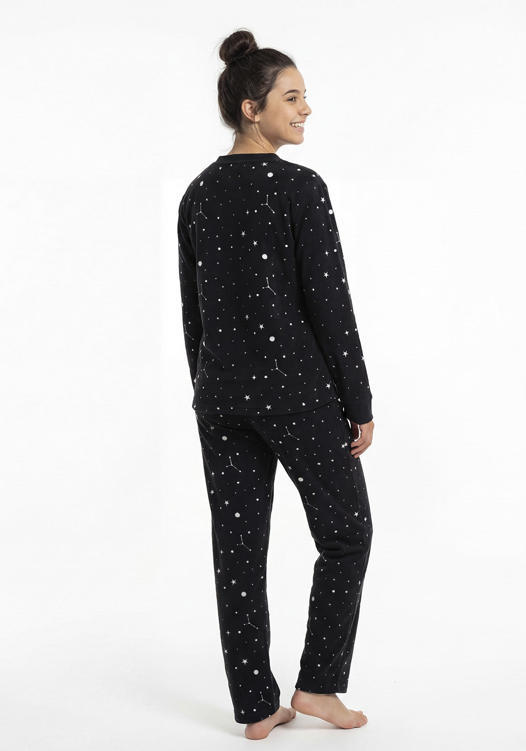 PIJAMA POLAR ESTAMPADO OSO NEGRO TEENS MUJER