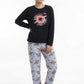 PIJAMA POLAR NEGRO TEENS MUJER