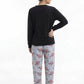 PIJAMA POLAR NEGRO TEENS MUJER