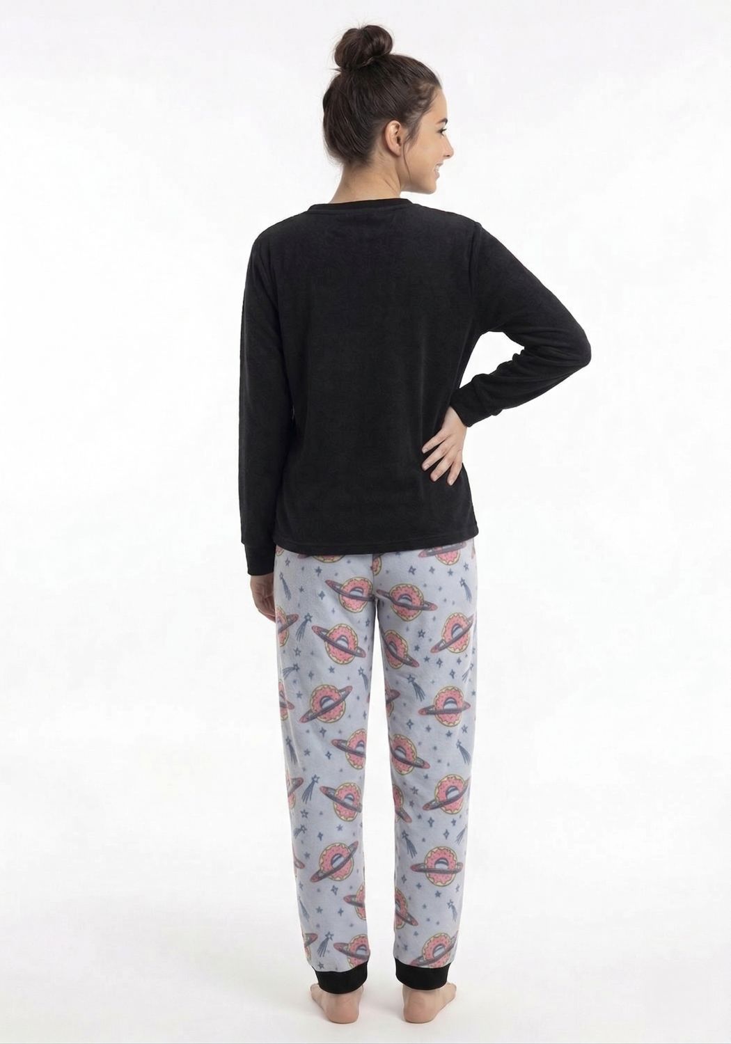 PIJAMA POLAR NEGRO TEENS MUJER