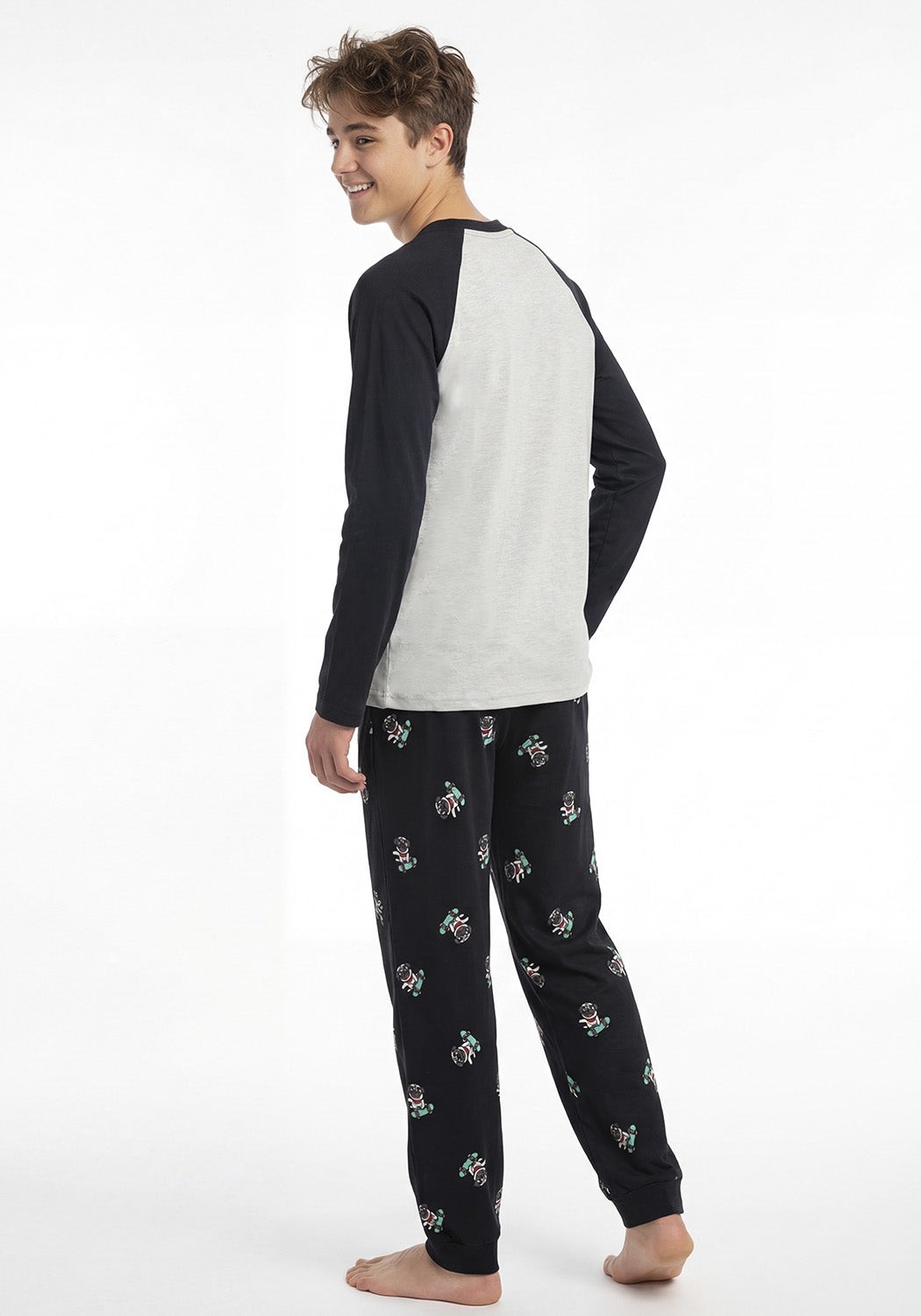 PIJAMA ALGODON GRIS TEENS HOMBRE