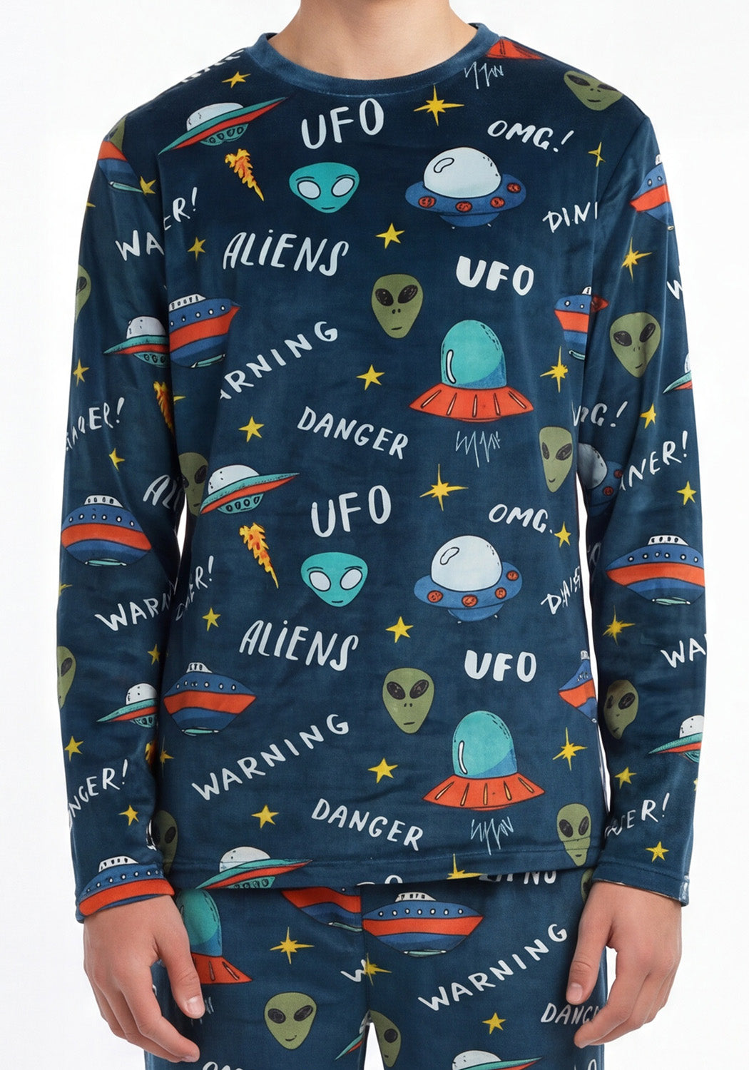 PIJAMA PLUSH AZUL TEENS HOMBRE