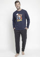 PIJAMA POLAR AZUL ESTAMPADO HOMBRE